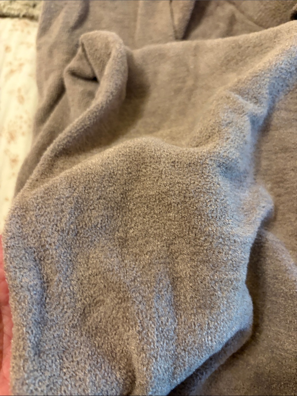 Barefoot Dreams Taupe Sweatshirt and Pants/Cozy Pajama Set - Picture 5 of 17